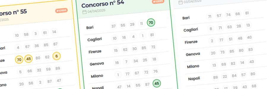 Controllo dei numeri usciti nelle estrazioni del lotto
